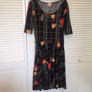 LuLaRoe colorful Nicole dress size M